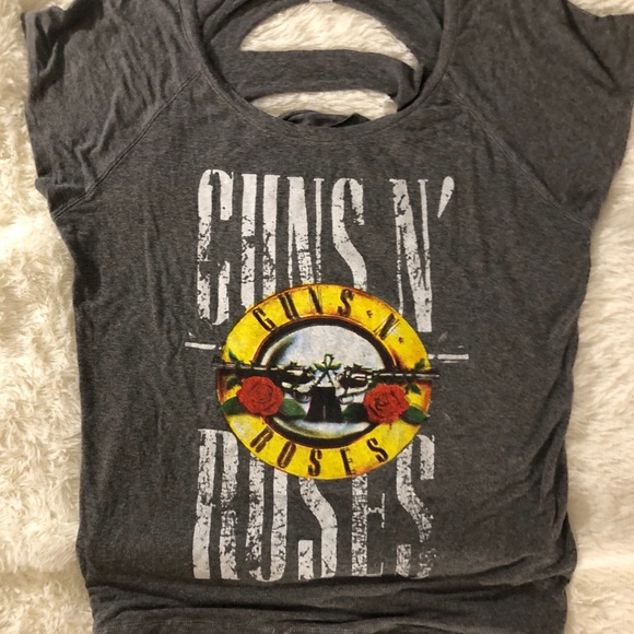 Tops - Guns N’ Roses Women’s Cut Out Back T-shirt